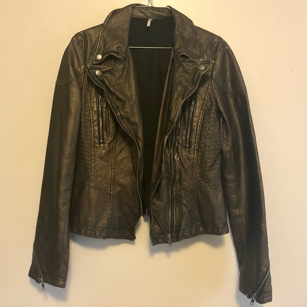 Free People Faux Leather Jacket